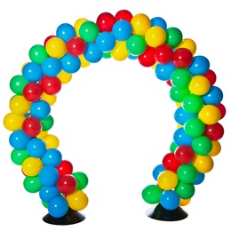 Multi-colored 8 ft. x 7 ft. 9 in. Balloon Arch Prop Kit