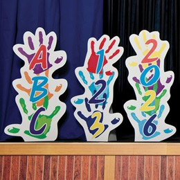 ABC, 123, and Year Handprints Stage Prop Kit