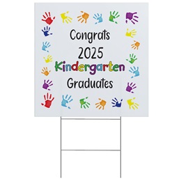 Stock Yard Sign - Handprints Kindergarten Graduates