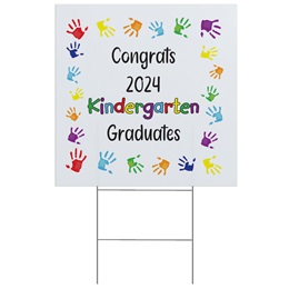 Stock Yard Sign - Handprints Kindergarten Graduates