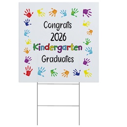 Stock Yard Sign - Handprints Kindergarten Graduates