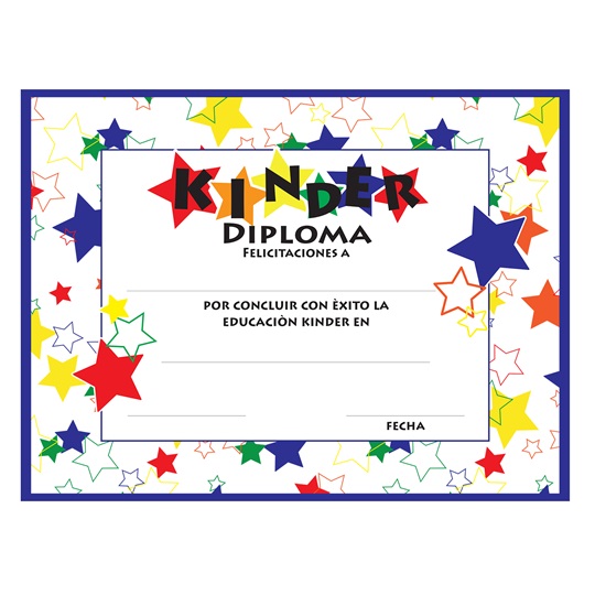 Kinder Color Craze Diplomas 30pkg Spanish Alphabet U