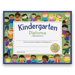 8 1/2 in. x 11 in. Happy Kids Kindergarten Graduation Diplomas (30 pack)