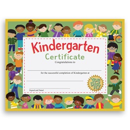 8 1/2 in. x 11 in. Happy Kids Kindergarten Graduation Certificates (30 pack)