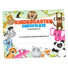 Kindergarten Certificate--Animals