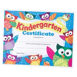Kindergarten Certificate--Owls