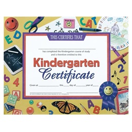 Kindergarten Certificate - Ribbon