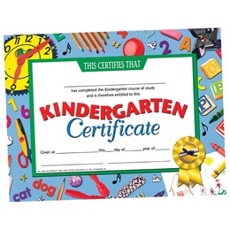 Kindergarten Certificates-Clocks Border