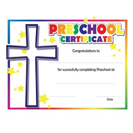 Preschool Colorful Faith Certificates, 30/pkg