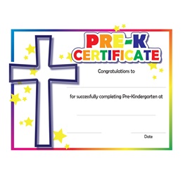 Pre-K Colorful Faith Certificates, 30/pkg