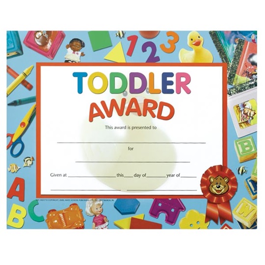 Toddler Award Alphabet U