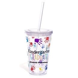 Handprints Kindergarten Graduate Custom Tumbler