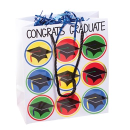 8 in. x 7 in. Congrats Graduate Gift Bags (12/pkg)