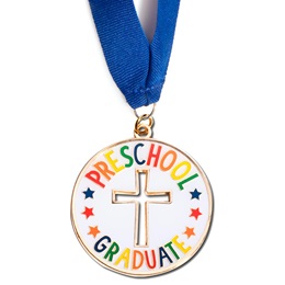 Preschool Graduate with Die-cut Cross Medallion