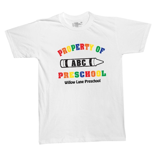 Property Of Preschool Custom T Shirt Alphabet U