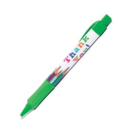 Green Click Pen - Thank You Pencils
