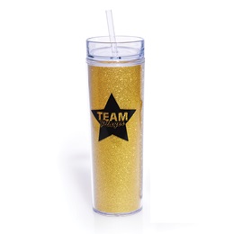 Gold Glitter Tumbler - Team Player