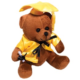 7 in. Graduation Teddy Bear in Gold