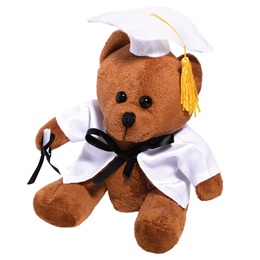 7 in. Graduation Teddy Bear in White