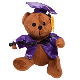 7 in. Graduation Teddy Bear in Purple